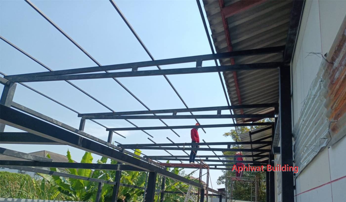 งานโครงสร้างเหล็กและต่อเติมอาคารขนาดใหญ่